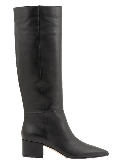 Shop Sergio Rossi Leather Boot In Black