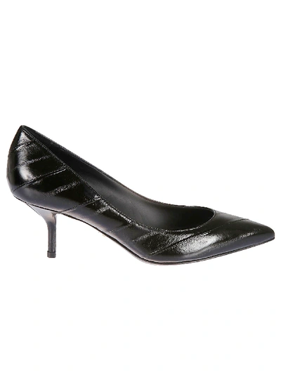 Shop Dolce & Gabbana Pointed-toe Leather Pumps In Black