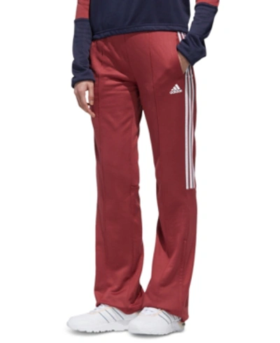 Shop Adidas Originals Adidas Women's New Authentic 3-stripe Wide-leg Track Pants In Legend Red