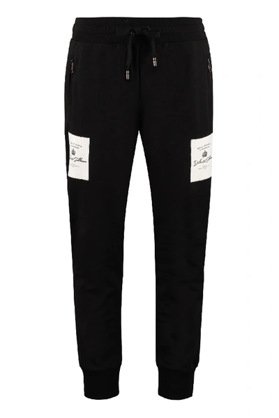 Shop Dolce & Gabbana Logo Patch Sweatpants In Black