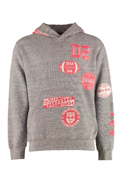 Shop Dsquared2 Cotton Hoodie In Grey