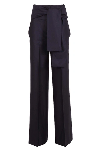 Shop Victoria Victoria Beckham Trousers In Midnightblue Blu