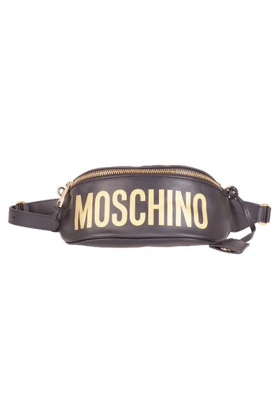 Shop Moschino Luggage In Nero Oro