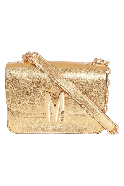 Shop Moschino Shoulder Bag In Oro