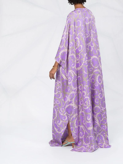 Shop Emilio Pucci X Koché Selva-print Kaftan Dress In Purple