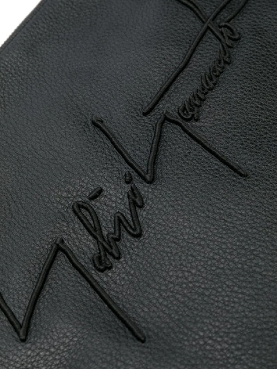 Shop Discord Yohji Yamamoto Signature Satchel Logo Bag In Black