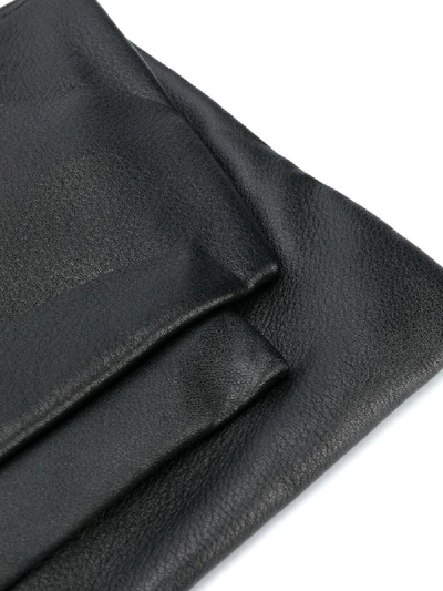 Shop Discord Yohji Yamamoto Double Flap Emboidered Shoulder Bag In Black