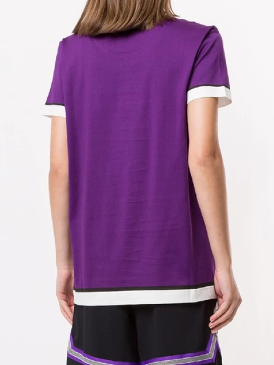 Shop Dolce & Gabbana Zebra Jungle Sport Print T-shirt In Purple