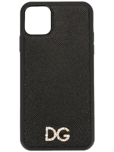 Shop Dolce & Gabbana Encrusted Appliqué Iphone 11 Pro Max Case In Black