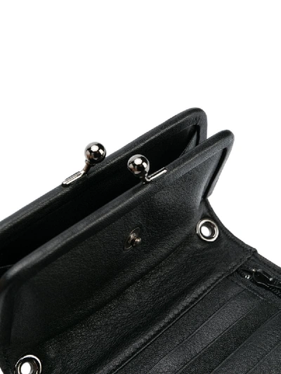 Shop Discord Yohji Yamamoto Clasp Shoulder Wallet In Black