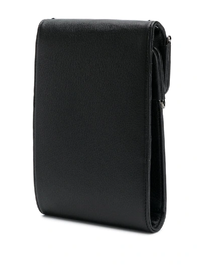 Shop Discord Yohji Yamamoto Clasp Shoulder Wallet In Black