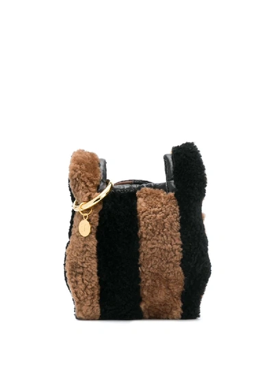 Shop Simonetta Ravizza Mini Furrissima Shearling Bag In Black