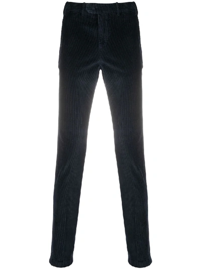 Shop Eleventy Corduroy Straight-leg Chinos In Blue