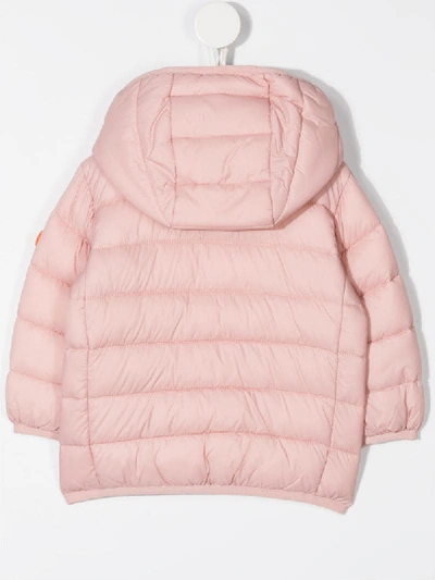 Shop Save The Duck Zipped Padded Jacket In Pink