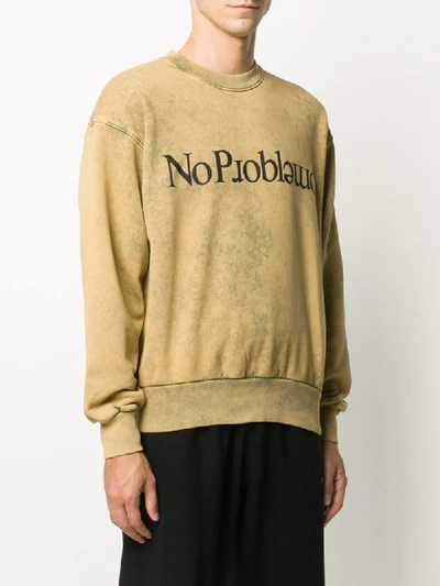 Shop Aries No Problemo Sweatshirt In Neutrals