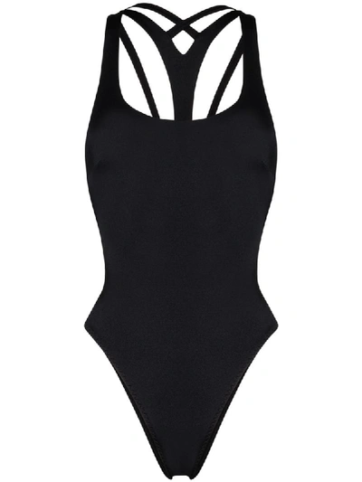 Shop Agent Provocateur Keia Racerback Swimsuit In Black