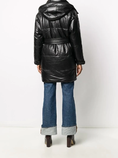 FAUX LEATHER PADDED COAT