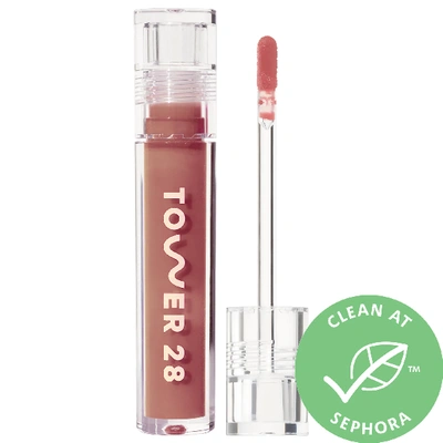 Tower 28 Beauty Shineon Lip Jelly Non-sticky Gloss Cashew 0.13 oz/ 3.9 ml In Cashew