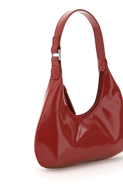 BY FAR: Baby Amber bag in brushed leather - Red