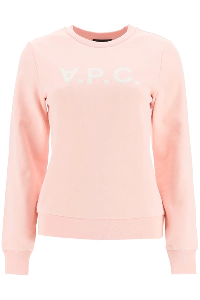 Shop Apc Sweatshirt Logo In Pink,white