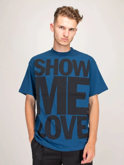 Shop Honey Fucking Dijon Show Me Love T-shirt Navy In Blue