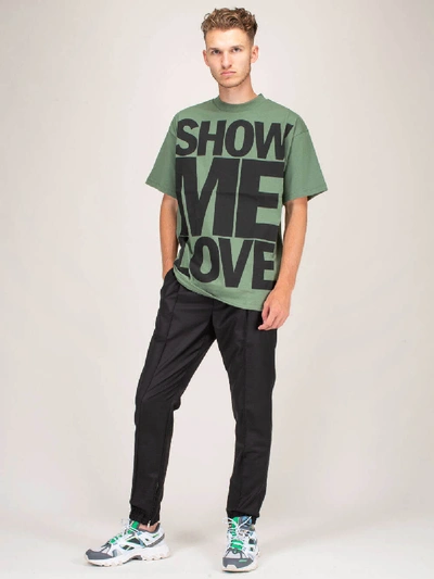 Shop Honey Fucking Dijon Show Me Love T-shirt Khaki In Green