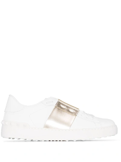 Shop Valentino Open Low-top Sneakers In White