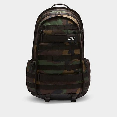 Shop Nike Camo Sb Rpm Skate Backpack In Camo/black