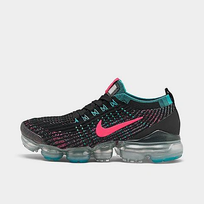 Shop Nike Women's Air Vapormax Flyknit 3 Running Shoes In Pink/black