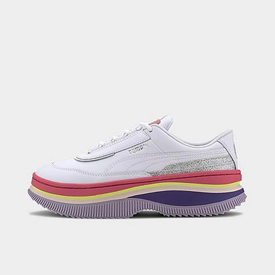 Shop Puma Women's Deva '90s Pop Casual Shoes In  White/bubblegum