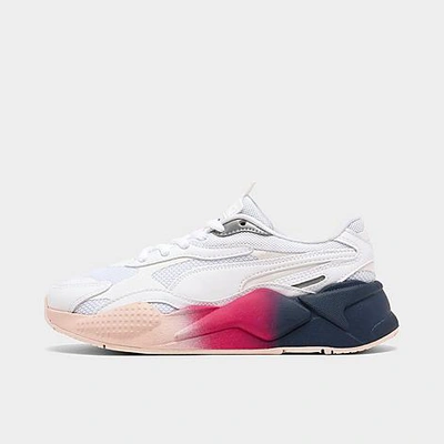 Shop Puma Women's Rs-x³ Leather Fade Casual Shoes In White
