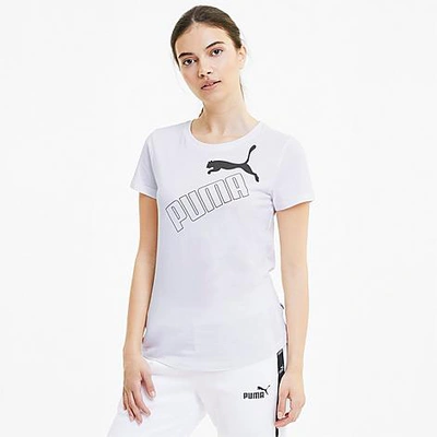 Shop Puma Women's Amplified Graphic T-shirt In White