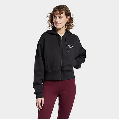 Shop Reebok Women's Classics Vector Full-zip Hoodie In Black