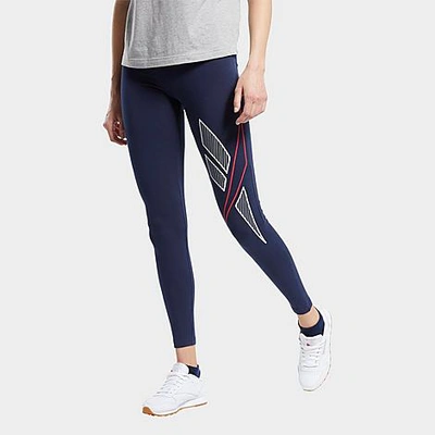 Shop Reebok Women's Classics Big Vector Leggings In Vector Navy