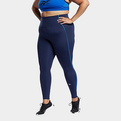 Shop Reebok Women's Studio Lux Perform Training Tights In Vector Navy