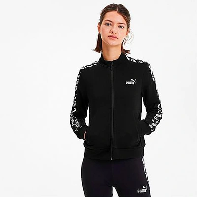 Shop Puma Women's Amplified Track Jacket In Black