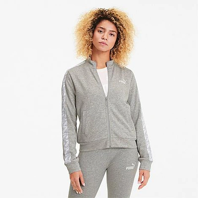 Shop Puma Women's Amplified Track Jacket In Grey