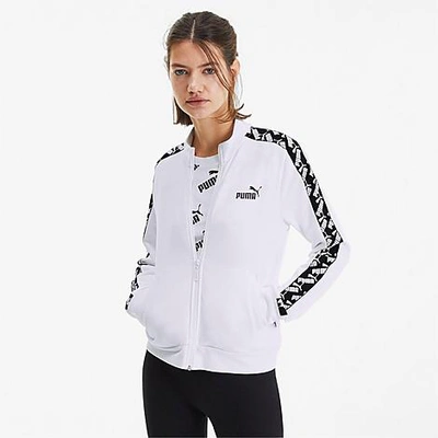 Shop Puma Women's Amplified Track Jacket In White