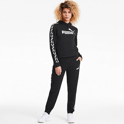 Shop Puma Women's Amplified Track Jogger Pants In Black