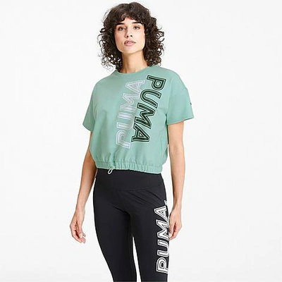 Shop Puma Women's Modern Sports Sweat T-shirt In Blue