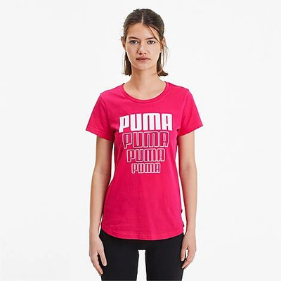 Shop Puma Women's Rebel Graphic T-shirt In Red