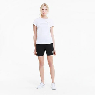 Shop Puma Women's Essential 7" Bike Shorts In Black