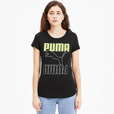 Shop Puma Women's Rebel Graphic T-shirt In Black