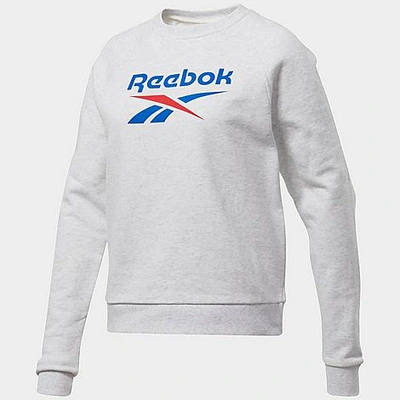 Shop Reebok Women's Classics Big Vector Crewneck Sweatshirt In White