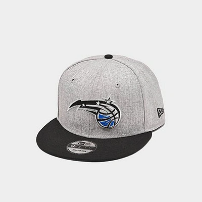 Shop New Era Orlando Magic 2tone Heathered Nba 9fifty Snapback Hat In Grey