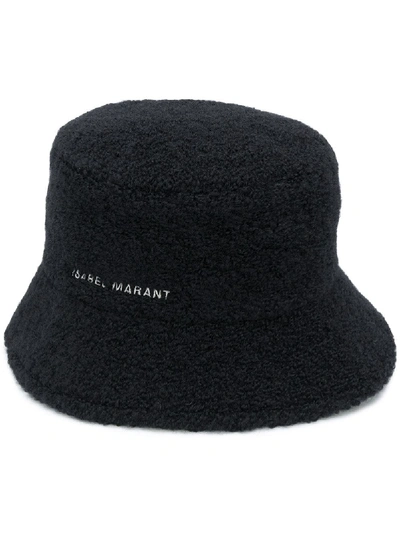 Shop Isabel Marant Logan Bucket Hat In Black