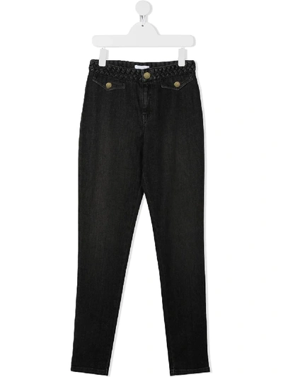 Shop Chloé Teen Skinny Jeans In Black