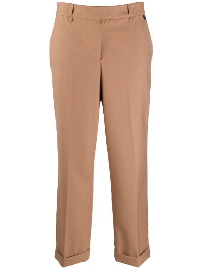 Shop Twinset Tailored Style Trousers In Neutrals