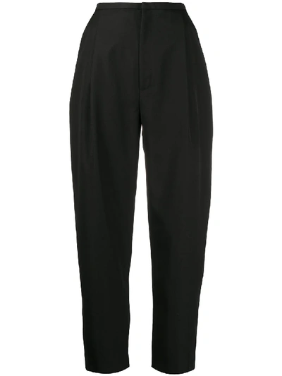 Shop Totême Carrot Waist Trousers In Black