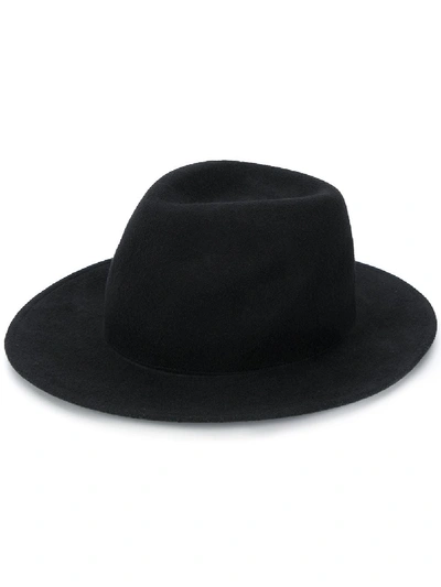 Shop Ann Demeulemeester Narrow Brim Wool Hat In Black